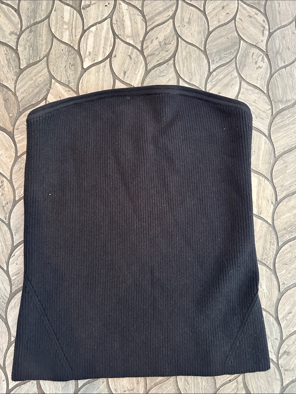 Anthropologie Maeve Black Ribbed Tube Top